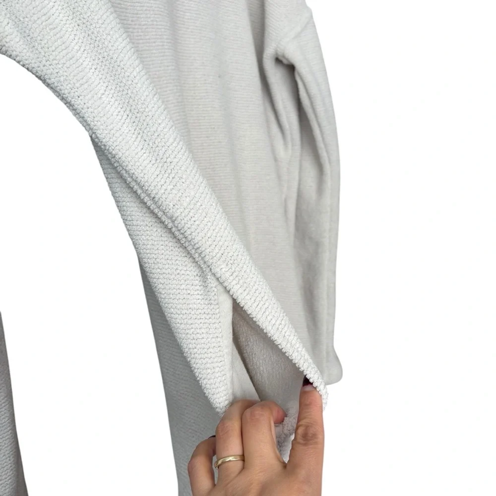 Free People Beach Light Beige Long Tunic Ribbed Knit Sweater‎ Size Small